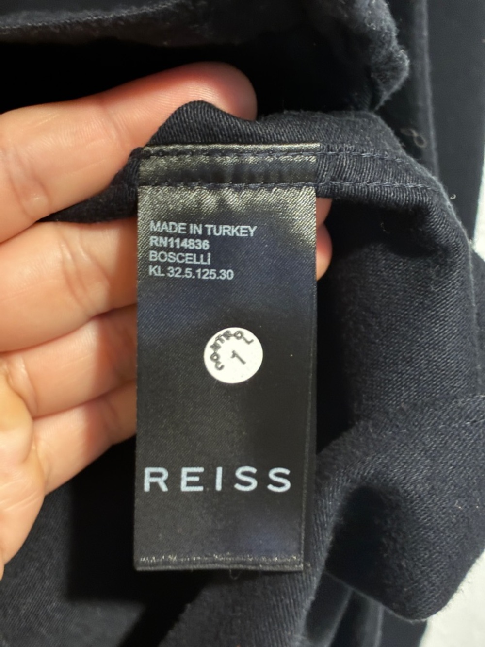 Reiss Dark Navy Casual Button-Down Shirt - Picture 4 of 5